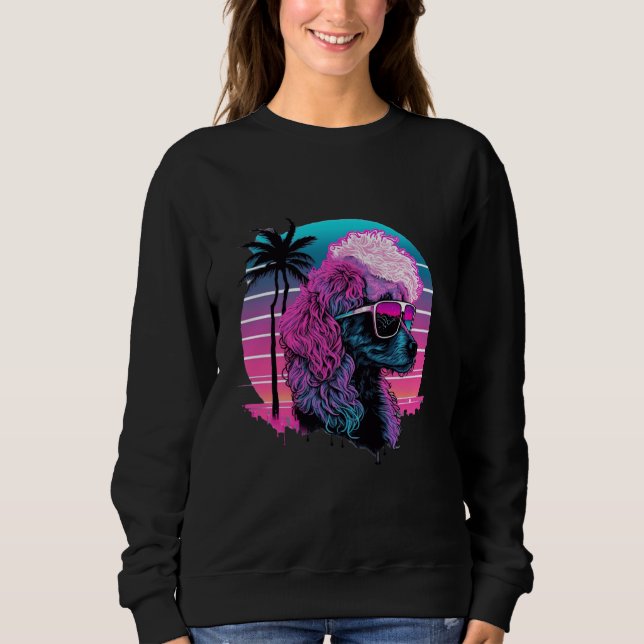 Poodle s Synthwave Dreamland Sweatshirt (Vorderseite)