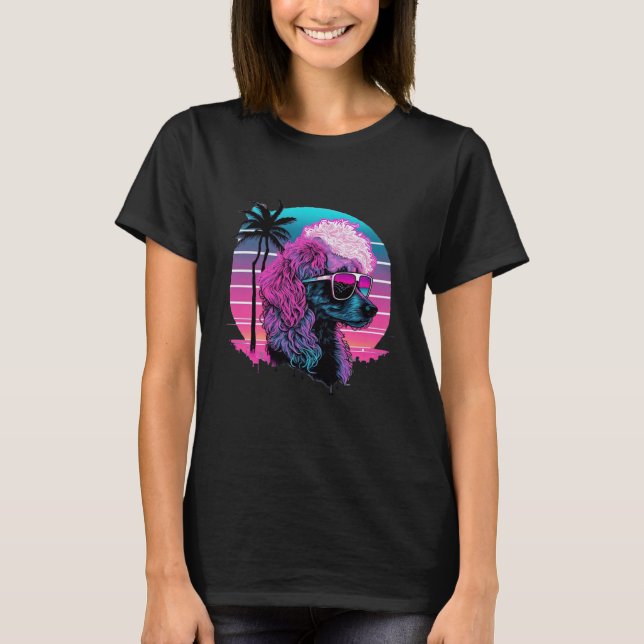 Poodle s Synthwave Dreamland T-Shirt (Vorderseite)