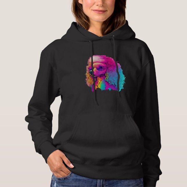 Poodle s Synthwave Vintage Vibes Hoodie (Vorderseite)