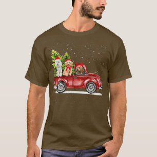 Poodle Santa Reindeer Red Truck Snow Christmas Tor T-Shirt