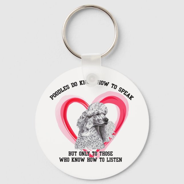 Poodle Schlüsselanhänger (Vorderseite)