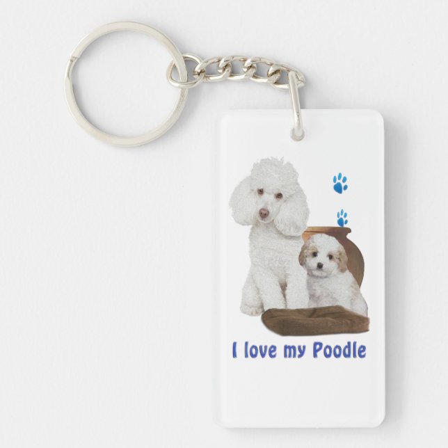 Poodle Schlüsselanhänger (Vorderseite)