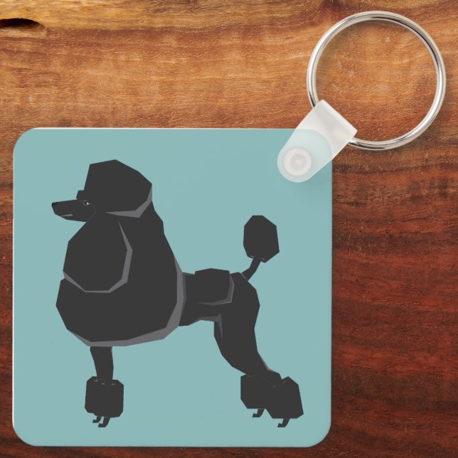 Poodle Schlüsselanhänger (Rückseite)