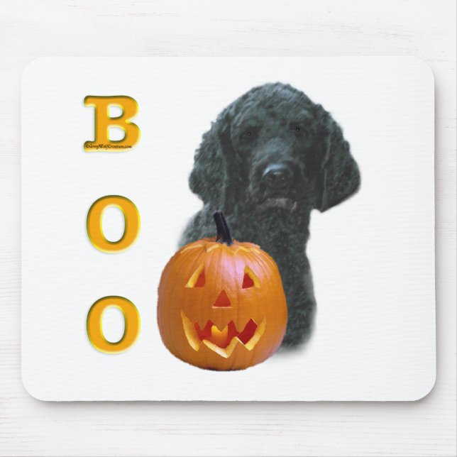 Poodle (schwarz überzogen) Boo Mousepad (Vorne)