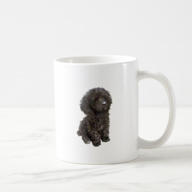 Poodle - Schwarzes Spielzeug Kaffeetasse (Rechts)