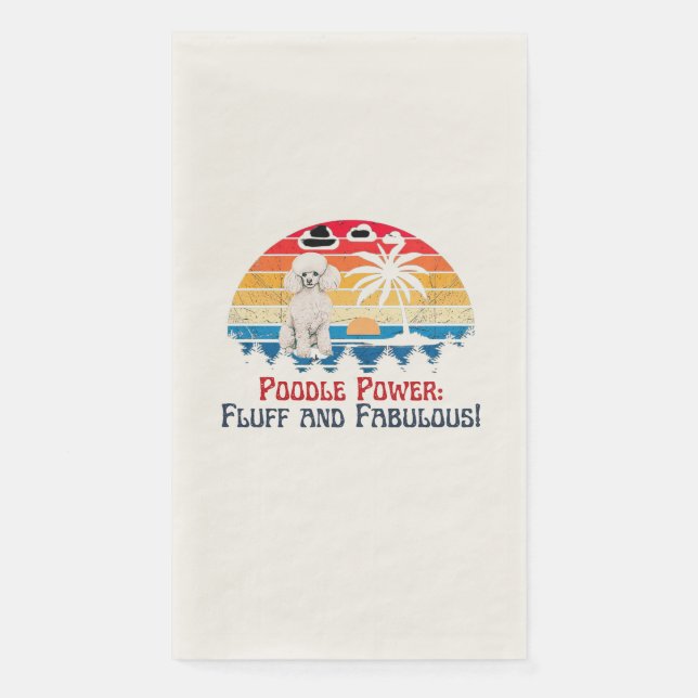 Poodle Serviette (Vorderseite)