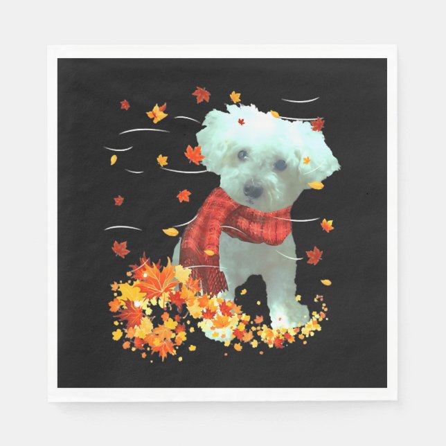 Poodle Serviette (Vorderseite)