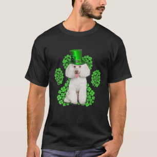 Poodle Shamrock Paw Clovers St Patrick's Day T-Shirt