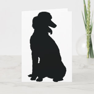 Poodle-Silhouette Karte