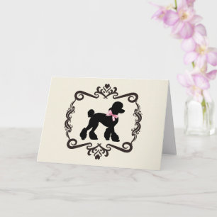 Poodle Silhouette Karte