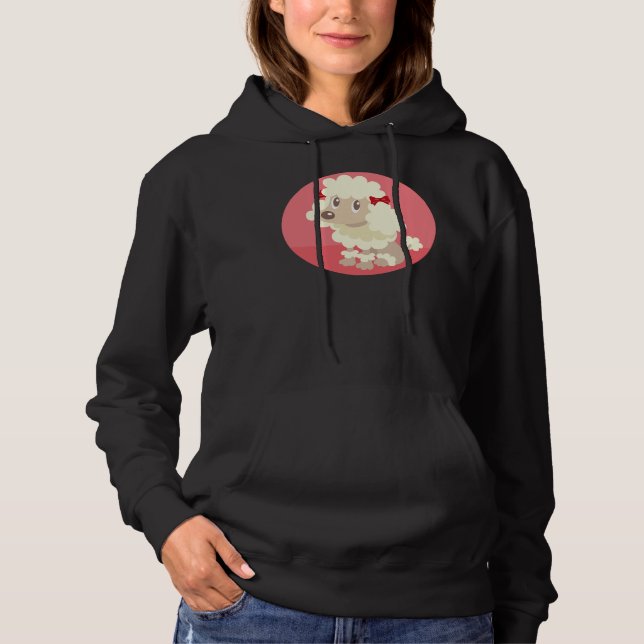 Poodle Sitting Hoodie (Vorderseite)