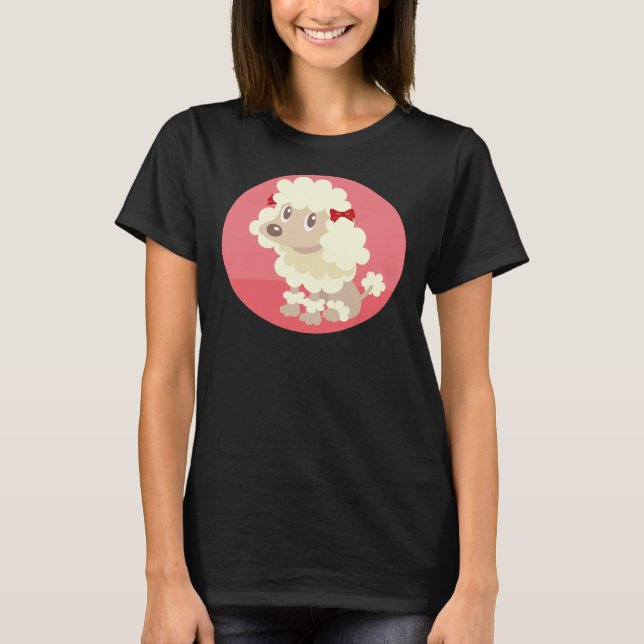 Poodle Sitting T-Shirt (Vorderseite)