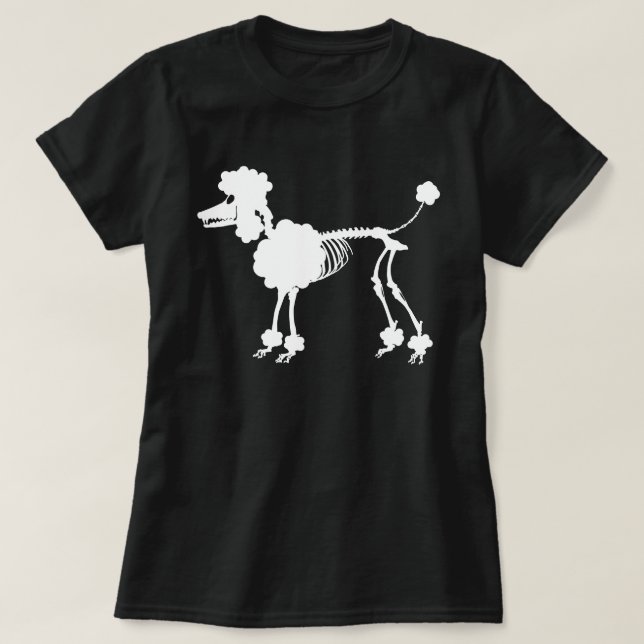 Poodle Skeleton T - Shirt (Design vorne)