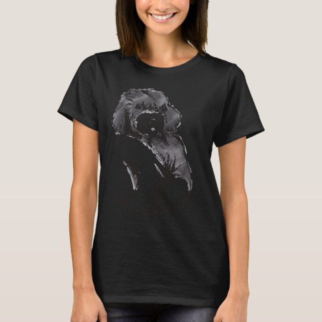 Poodle Sketch T-Shirt (Vorderseite)