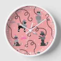 Poodle Skirt Retro Pink and Black 50s Pattern