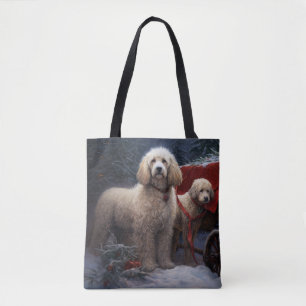 Poodle Snowy Sleigh Weihnachtsdekor