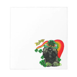 Poodle St Patricks Day Notizblock