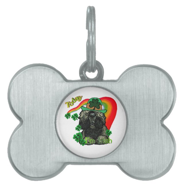 Poodle St Patricks Day Tiermarke (Vorderseite)