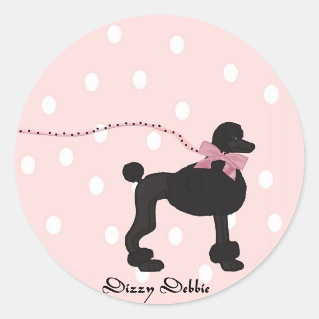 Poodle Stickers (Vorderseite)