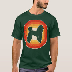 Poodle Sunset Retro für Männer Frauen Mädchen Kind T-Shirt