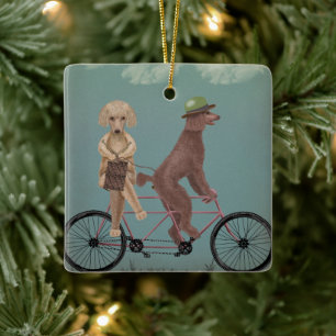 Poodle Tandem Keramikornament