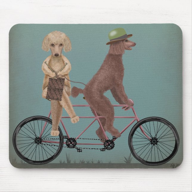 Poodle Tandem Mousepad (Vorne)