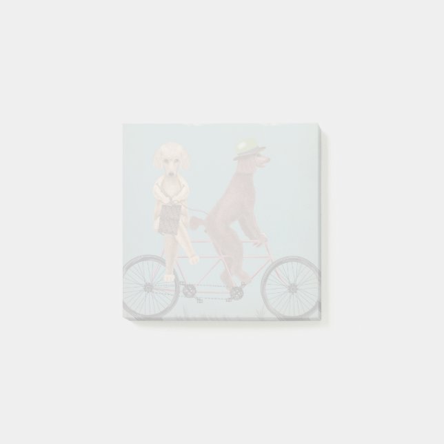 Poodle Tandem Post-it Klebezettel (Vorderseite)