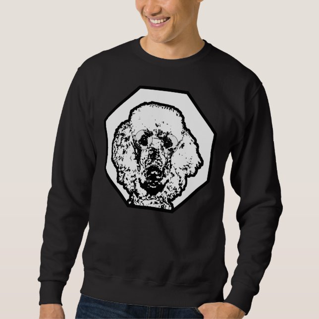 Poodle Tragen Brillen Intelligente intellektuelle  Sweatshirt (Vorderseite)