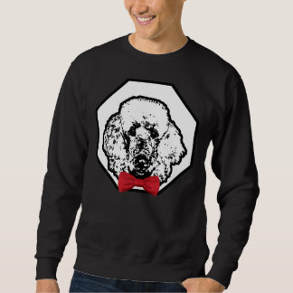 Poodle Tragend Red Bowtie Handsome Dog Breed Sweatshirt