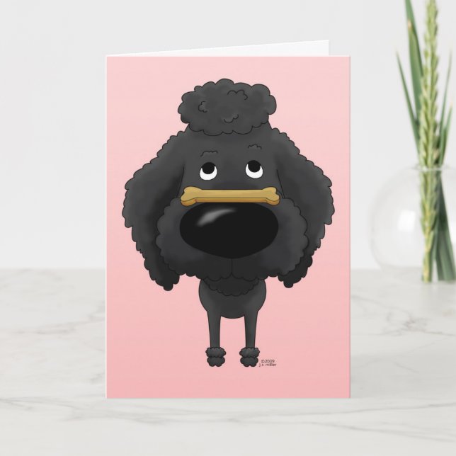 Poodle Valentine Feiertagskarte (Vorderseite)