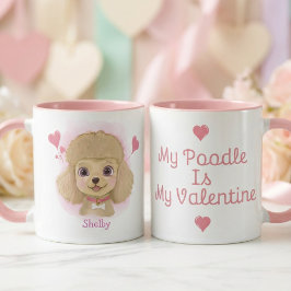 Poodle Valentine Mug | Personalized Pet Lover Gift Tasse