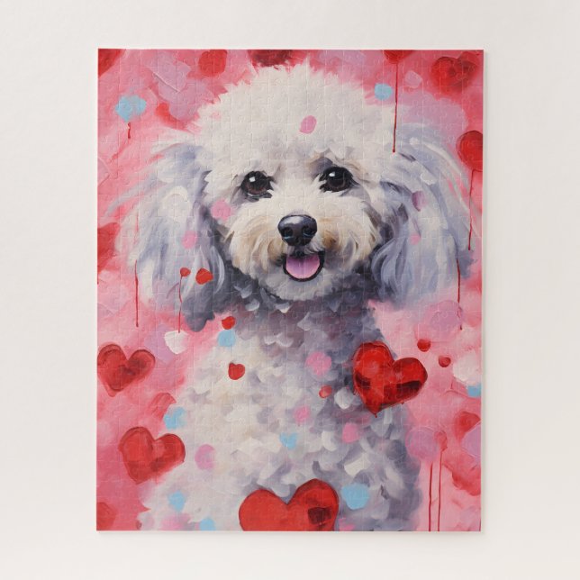 Poodle Valentinstag Puzzle (Vertikal)