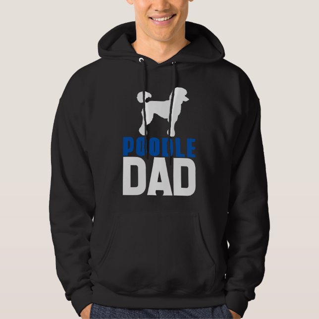 Poodle Vater Blue Hoodie (Vorderseite)
