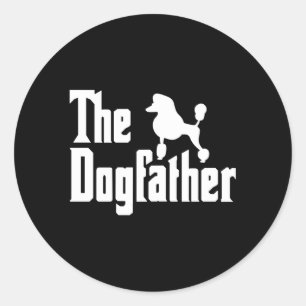 Poodle Vater Doodle Dogvater Standard Poodle Vater Runder Aufkleber