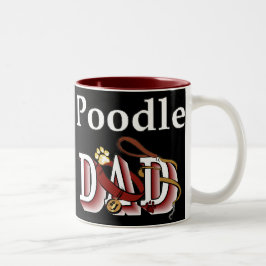 Poodle Vater Geschenke Zweifarbige Tasse