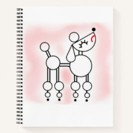 Poodle Vector Illustration, Poodle Spiral Notebook Notizbuch