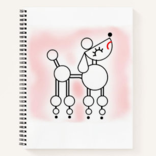 Poodle Vector Illustration, Poodle Spiral Notebook Notizbuch