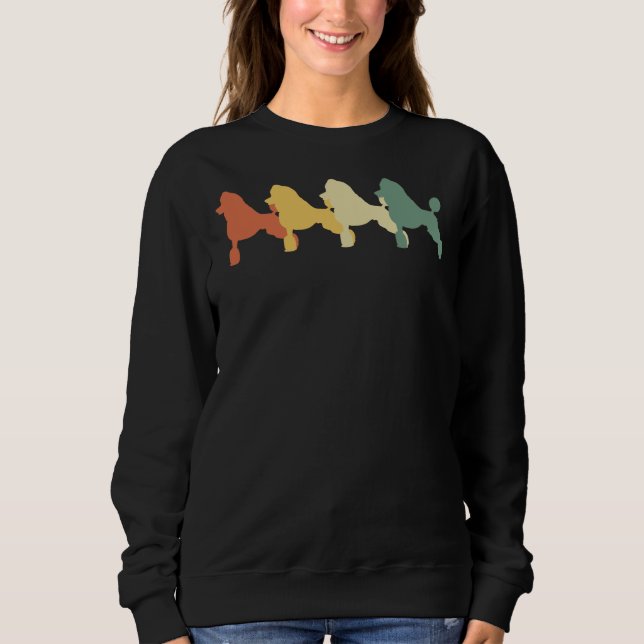 Poodle Vintag Retro-Geschenk Sweatshirt (Vorderseite)