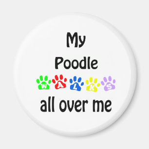 Poodle Walks Design Magnet