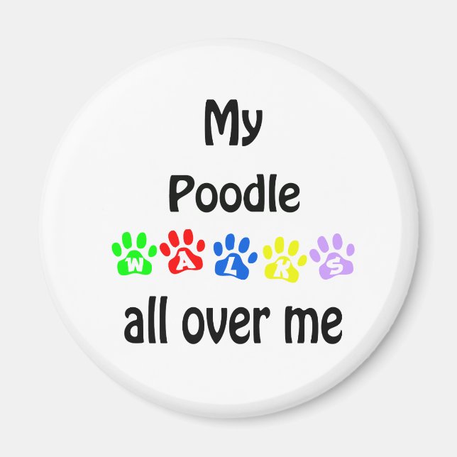 Poodle Walks Design Magnet (Vorne)