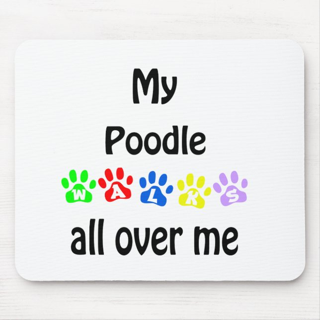 Poodle Walks Design Mousepad (Vorne)
