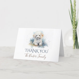 Poodle Watercolor Danke Karte