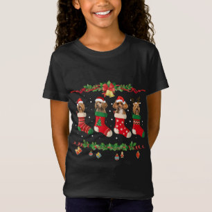 Poodle Weihnachts-Strumpf Hund Lover Xmas Sweater T-Shirt