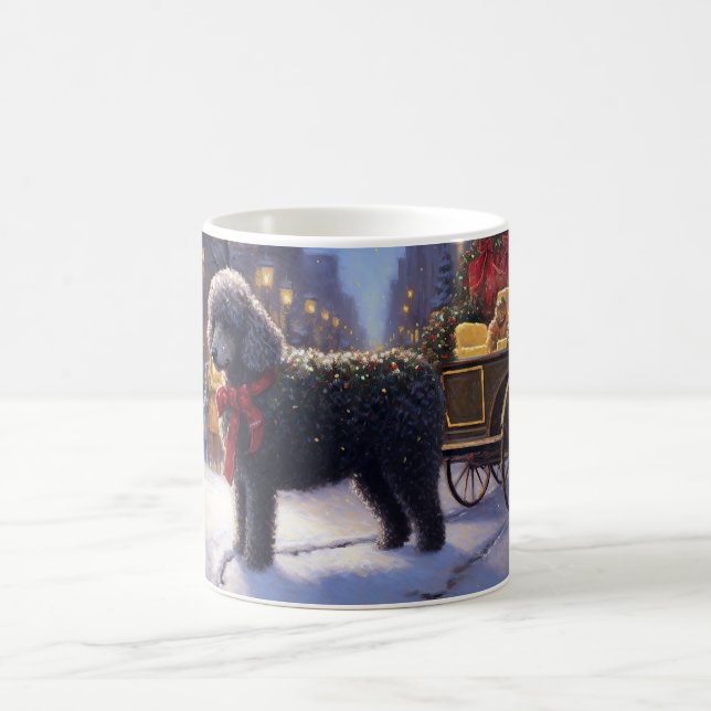 Poodle Weihnachtsfeiertag Kaffeetasse (Mittel)