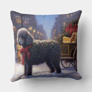 Poodle Weihnachtsfeiertag Kissen