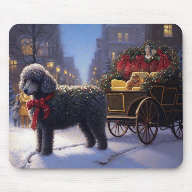 Poodle Weihnachtsfeiertag Mousepad (Vorne)
