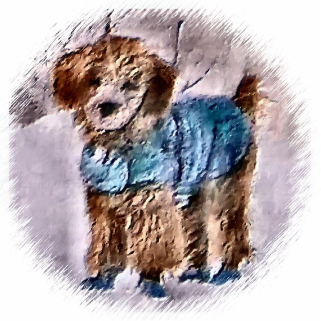 Poodle Weihnachtsgeschenke Ornament Fotoskulptur Ornament (Vorne)