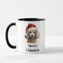 Poodle Weihnachtsmannmütze Weihnachtshund Tasse
