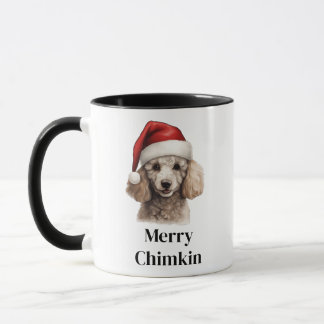 Poodle Weihnachtsmannmütze Weihnachtshund Tasse