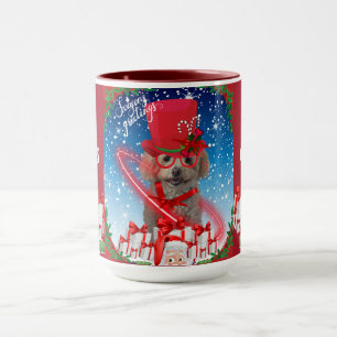 Poodle Weihnachtssaison Grußkaffee Tasse